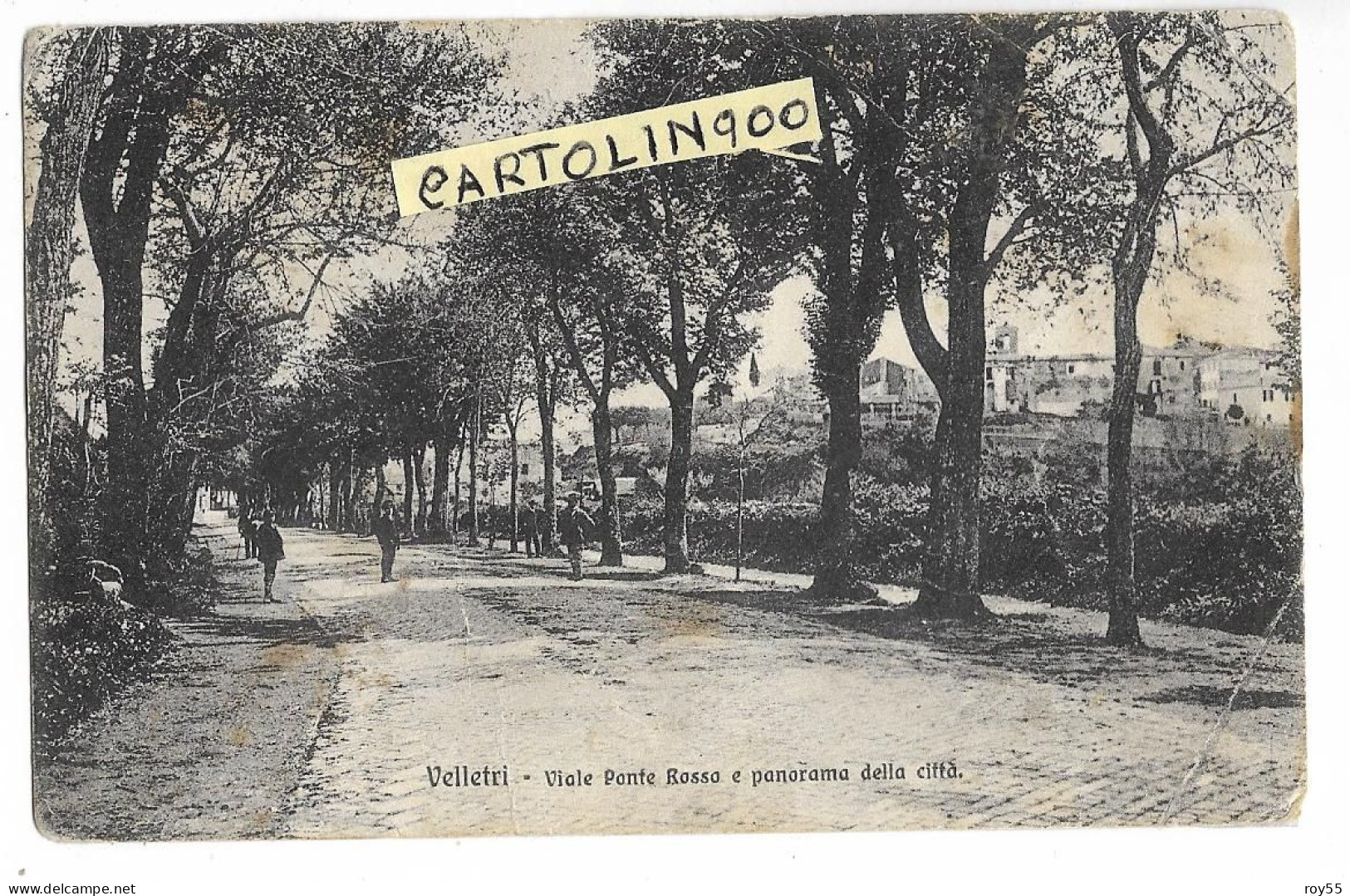 Lazio-velletri Viale Ponte Rosso E Panorama Della Citta Primi 900 (v.retro) - Velletri