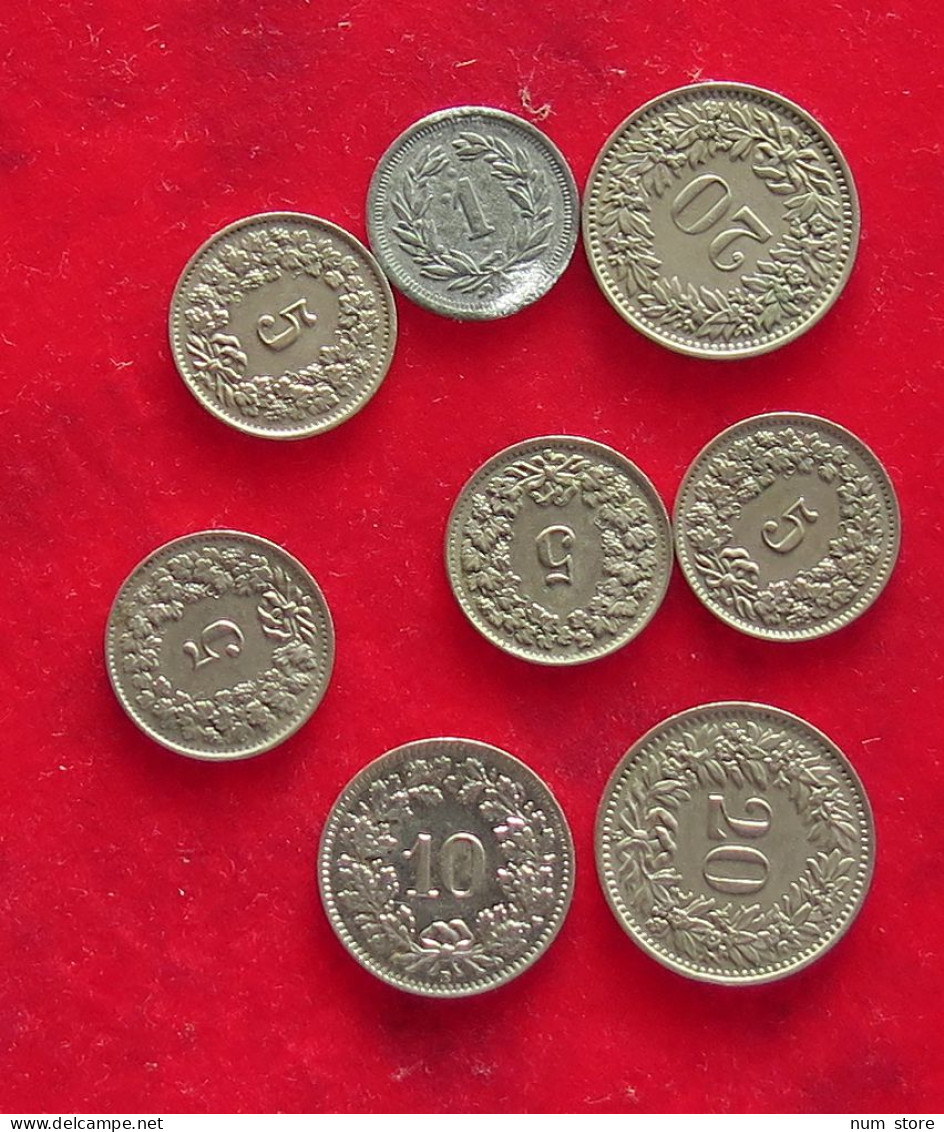 COLLECTION LOT PERIOD 1939-1945 SWITZERLAND 8PC 21G #xx40 0961 - Collections & Lots