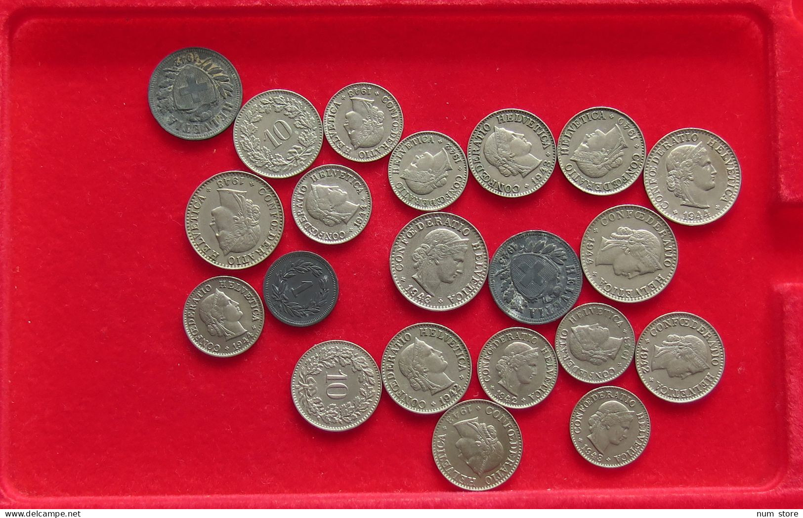 COLLECTION LOT PERIOD 1939-1945 SWITZERLAND 21PC 57G #xx40 0889 - Collections & Lots