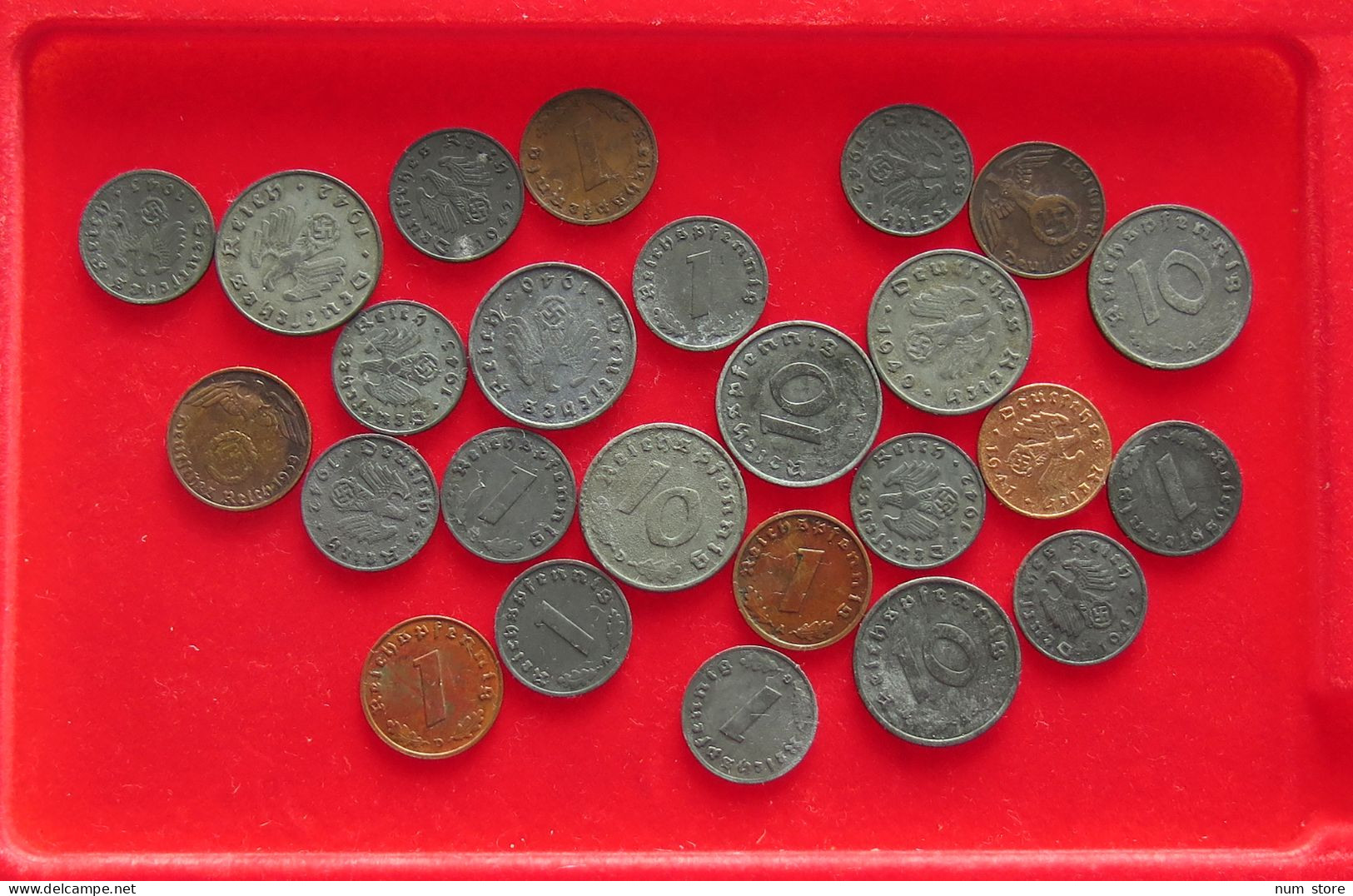 COLLECTION LOT PERIOD 1939-1945 GERMANY THIRD REICH 25PC 59G #xx40 1014 - Colecciones Completas Y Lotes