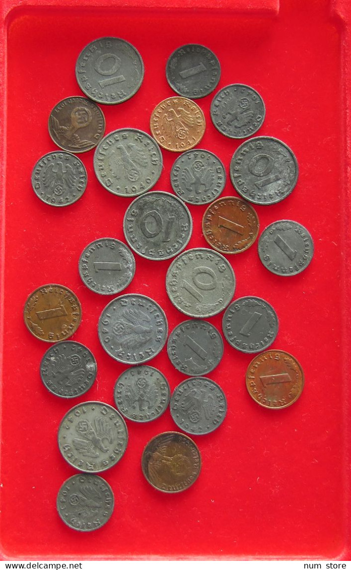 COLLECTION LOT PERIOD 1939-1945 GERMANY THIRD REICH 25PC 59G #xx40 1014 - Verzamelingen