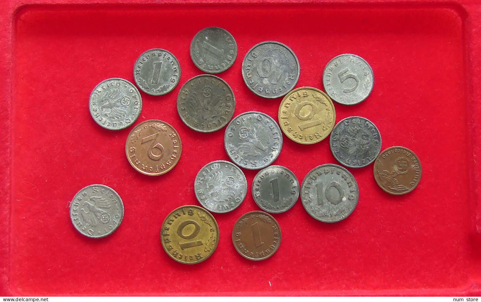 COLLECTION LOT PERIOD 1939-1945 GERMANY THIRD REICH 17PC 48G #xx40 0879 - Verzamelingen