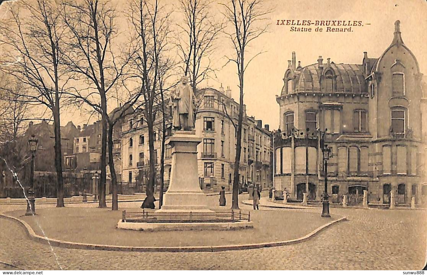 Ixelles - Statue Du Renard (1912 Léger Pli) - Ixelles - Elsene