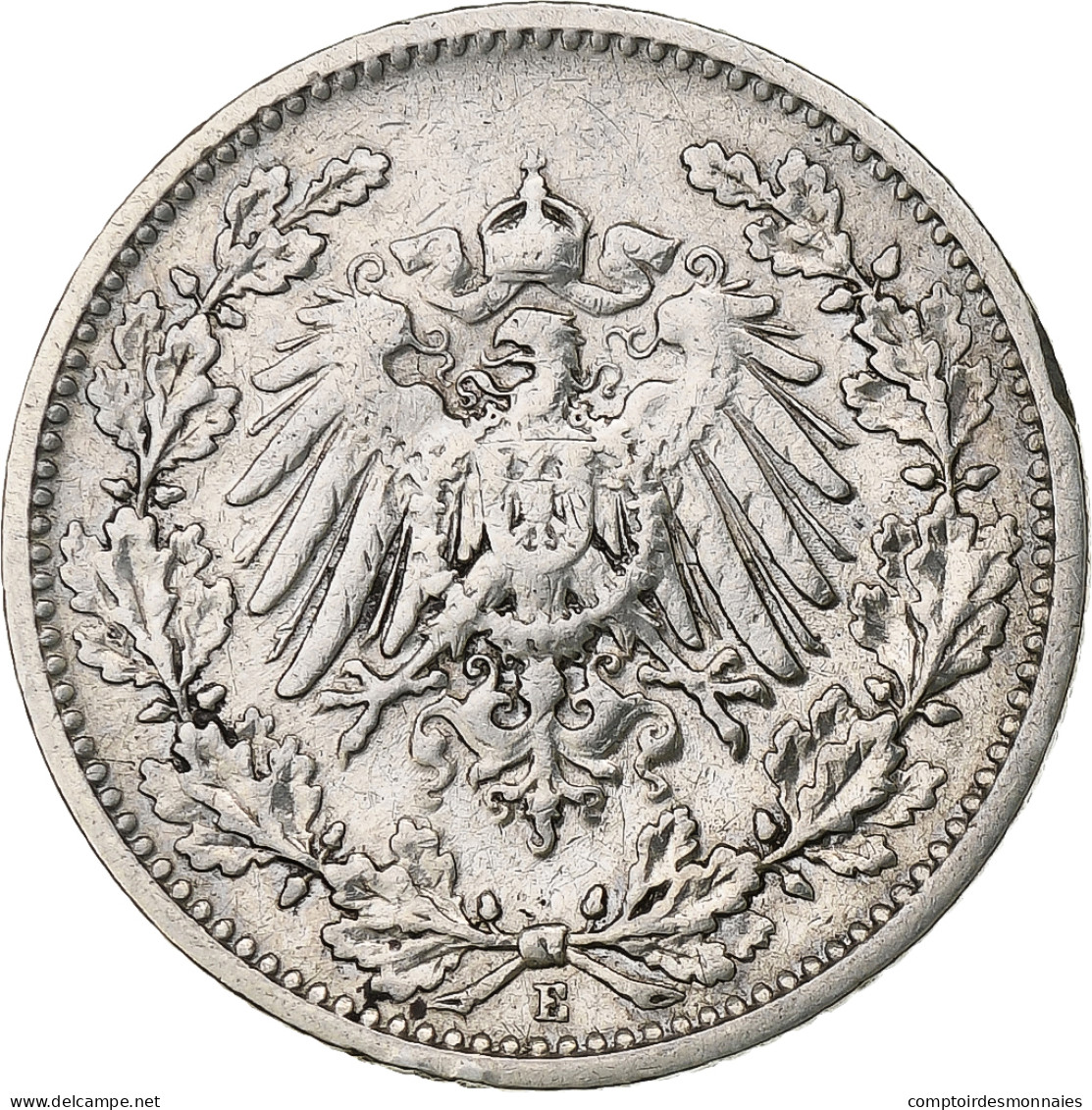 Empire Allemand, 1/2 Mark, 1906, Muldenhütten, Argent, TTB, KM:17 - 1/2 Mark