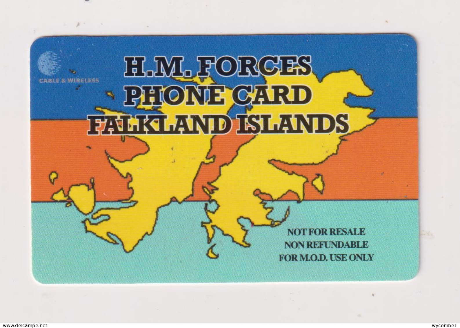 FALKLAND ISLANDS - Military Use Circular Logo Top Left Remote Phonecard - Islas Malvinas