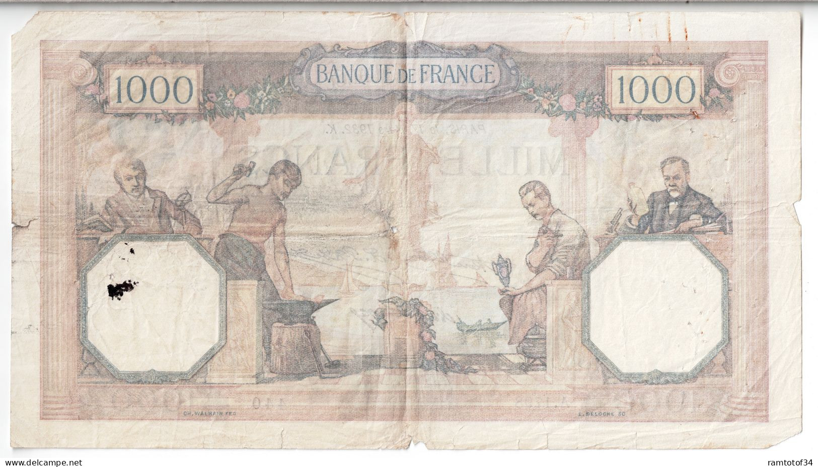 FRANCE - 1000 Francs Cérès Et Mercure 17 Mars 1932 - 1 000 F 1927-1940 ''Cérès E Mercure''