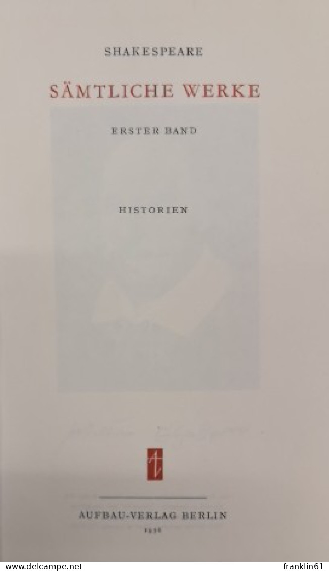 Shakespeare. Sämtliche Werke In Drei Bänden. Komplett. - Lyrik & Essays