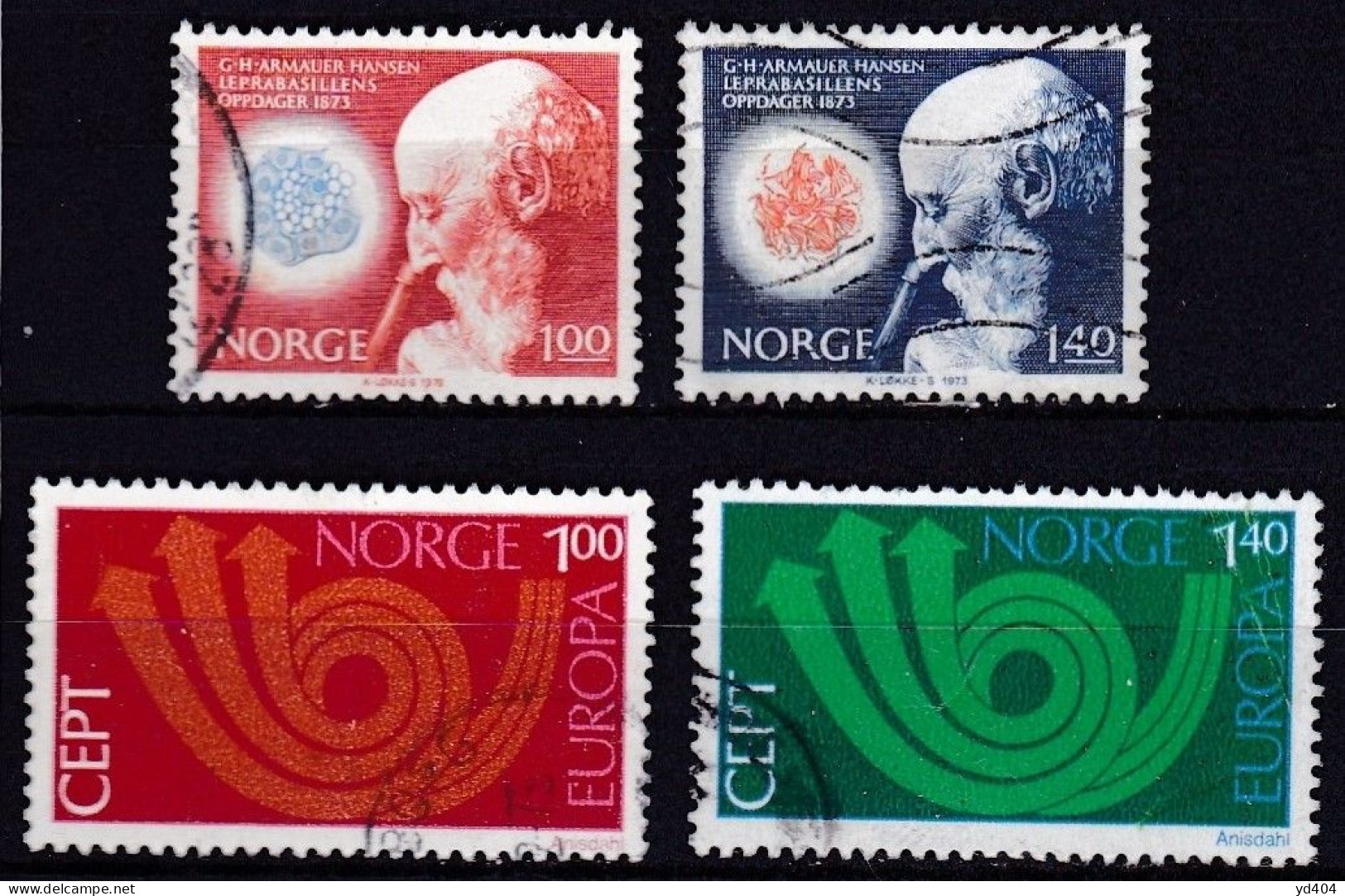 NO087 – NORVEGE - NORWAY – 1973 – FULL YEAR SET – Y&T # 614/31 USED 15,70 € - Used Stamps