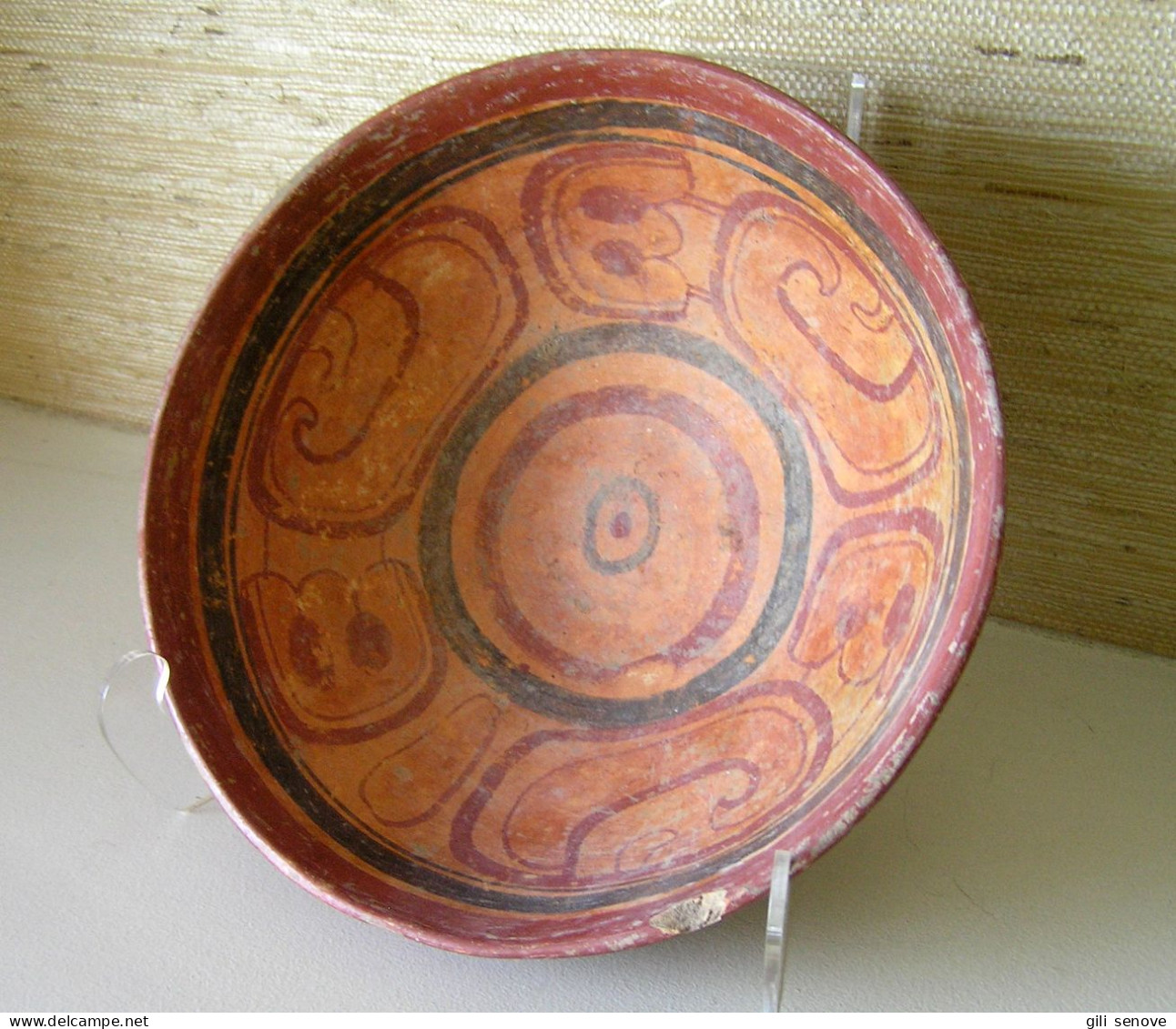 Pre-Columbian Mayan Polychrome Pottery Bowl - Archaeology