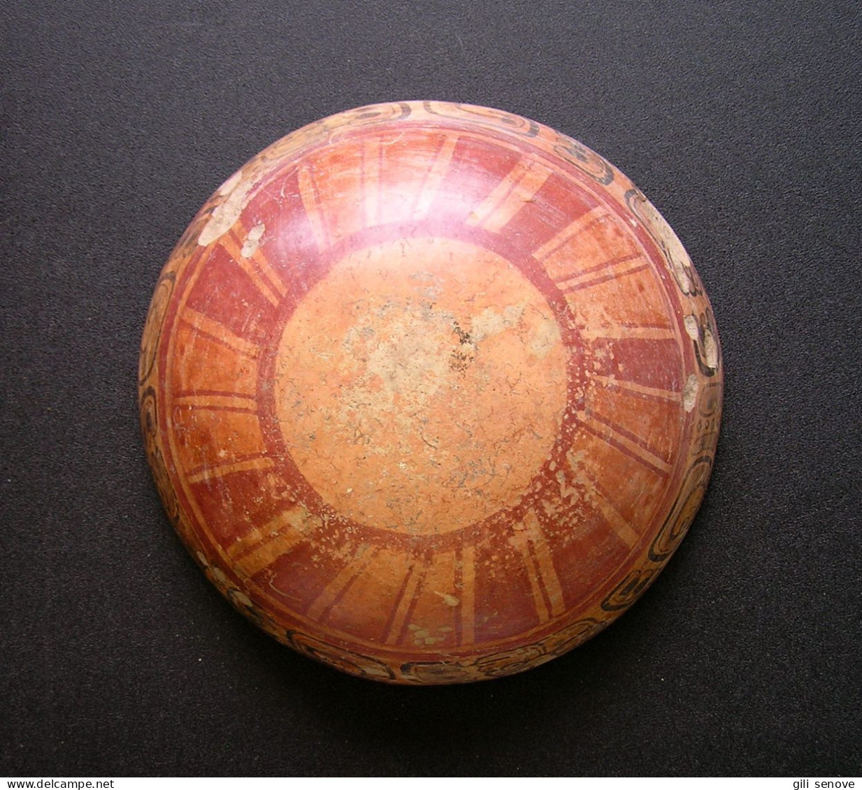 Pre-Columbian Mayan Polychrome Pottery Bowl