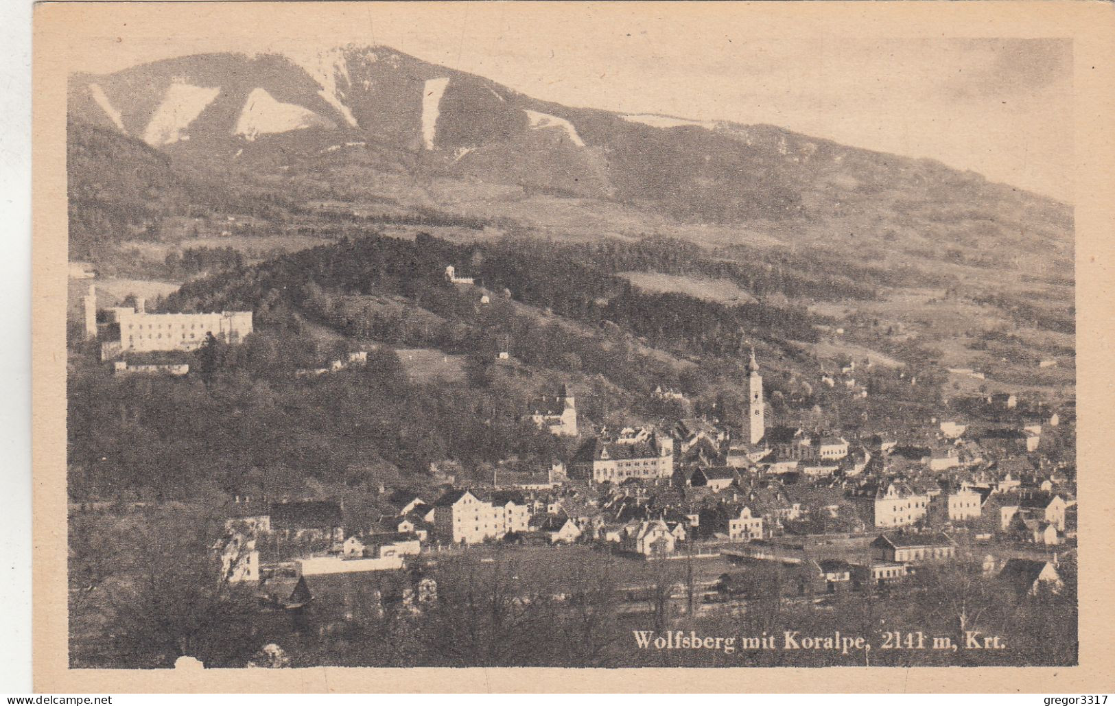 E4076) WOLFSBERG Mit Koralpe - Kärnten  - Franz Knollmüller 1946 - Wolfsberg
