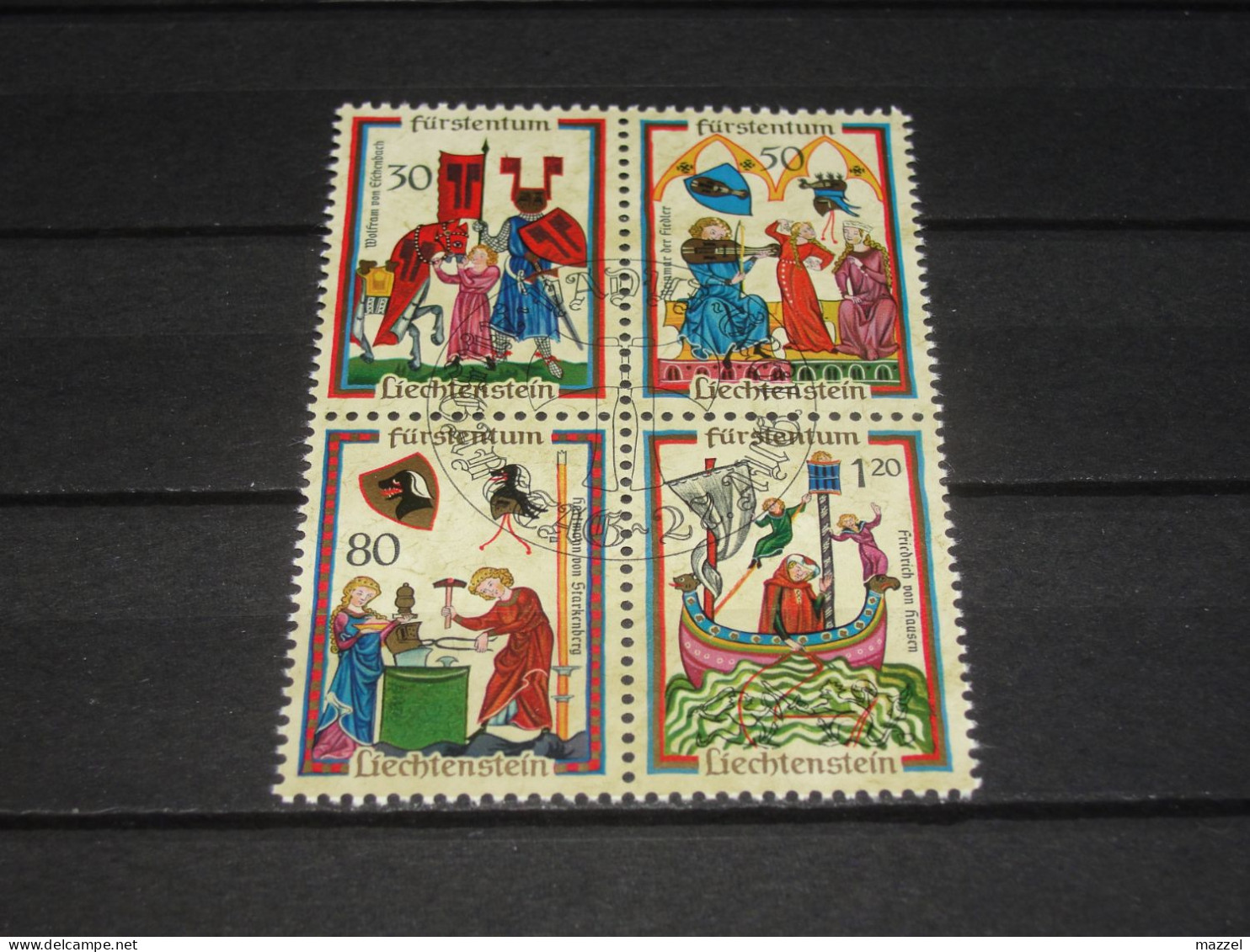 LIECHTENSTEIN   SERIE  527-530  Blokje Van 4  GEBRUIKT (USED) - Gebruikt