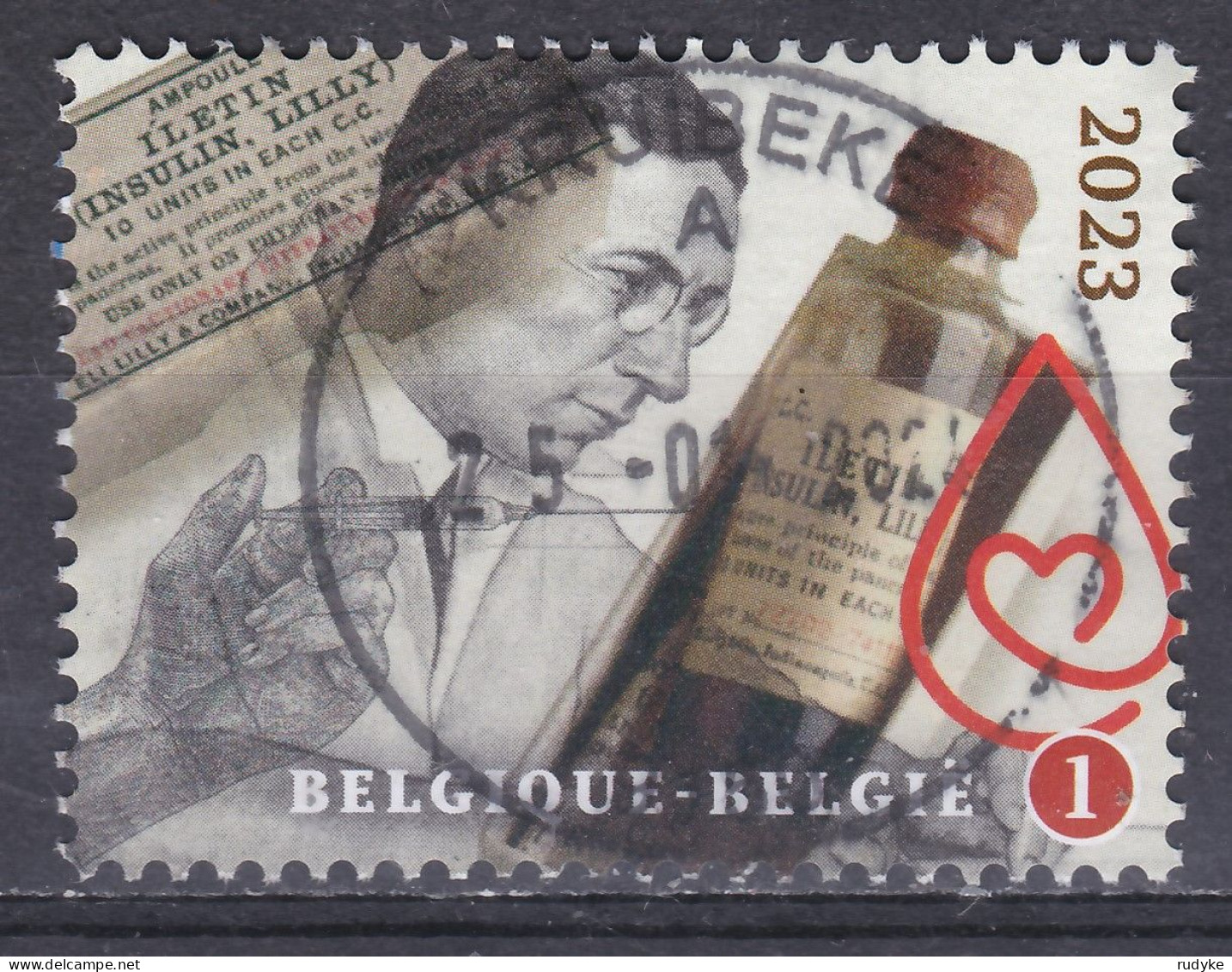 BELGIE  JAAR 2023  WAARDE 1 - Used Stamps