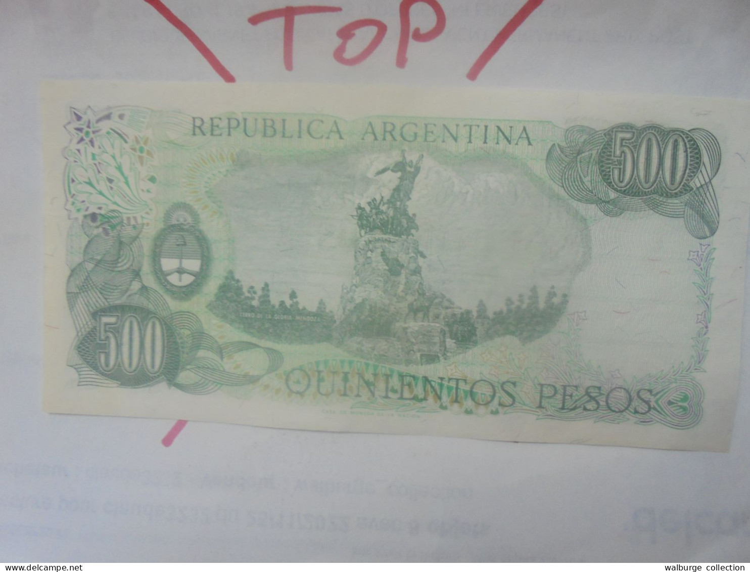 ARGENTINE 500 PESOS 1977-82 Neuf (B.33) - Argentinië