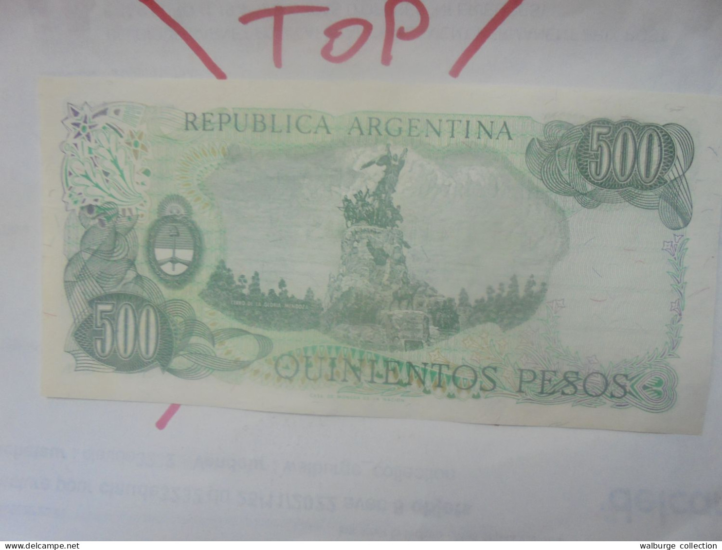 ARGENTINE 500 PESOS 1977-82 Neuf (B.33) - Argentinien