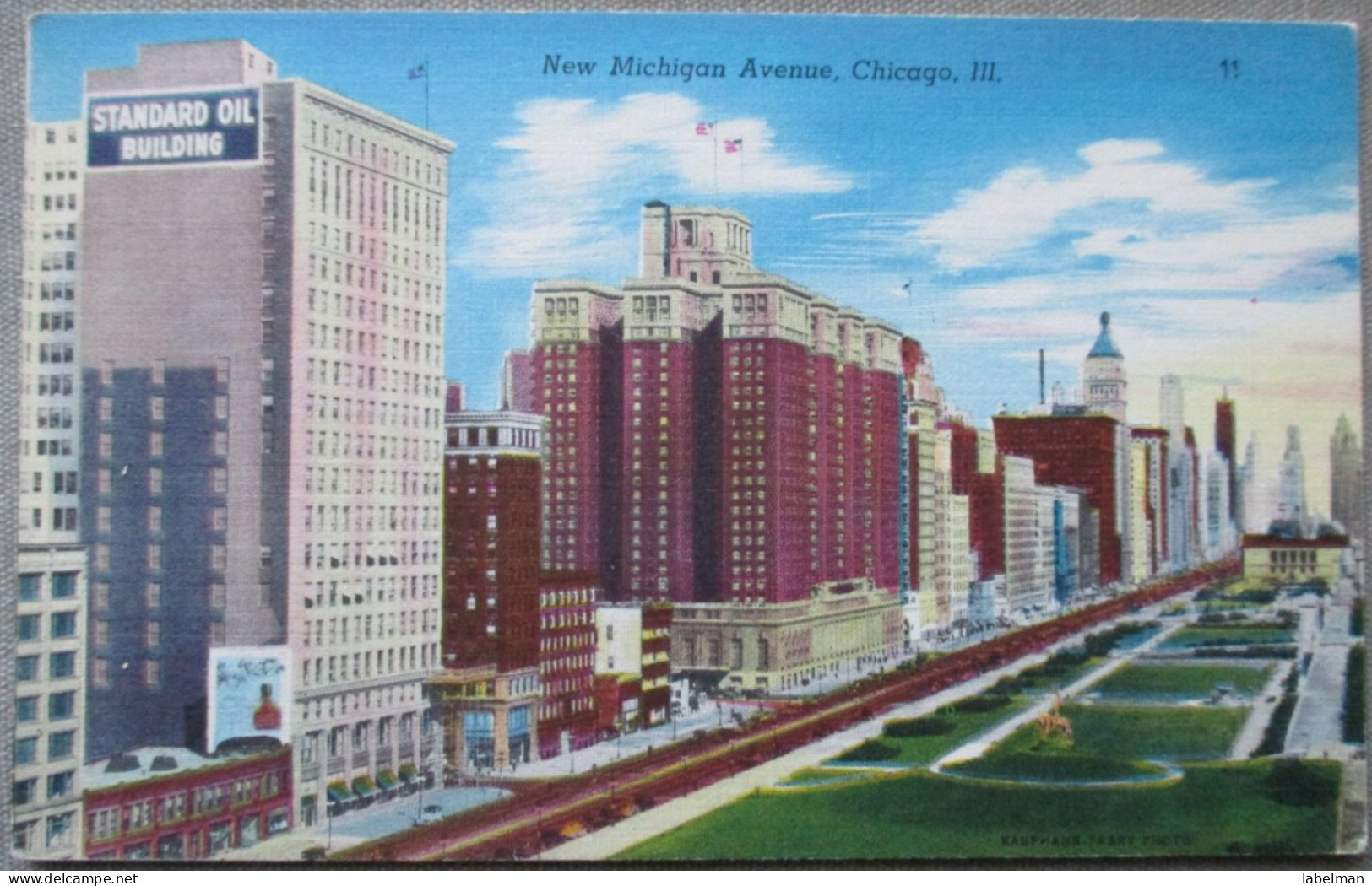 USA UNITED STATES CHICAGO MICHIGAN AVENUE STANDARD OIL CARD POSTCARD CARTE POSTALE ANSICHTSKARTE CARTOLINA POSTKARTE - Atlanta