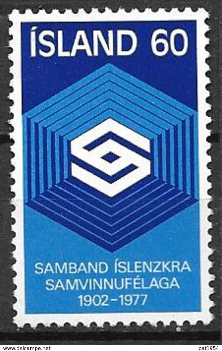 Islande 1977 N° 478 Neuf ** MNH Sociétés Coopératives - Unused Stamps