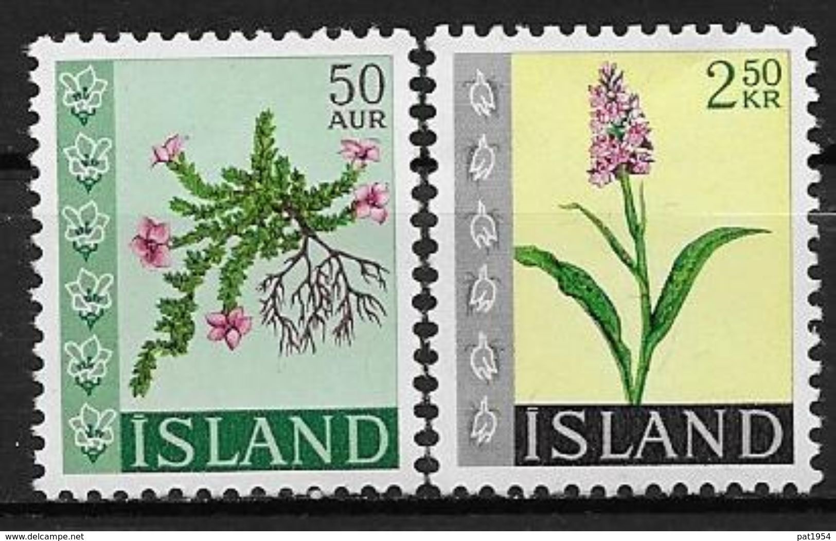 Islande 1968 N° 370/371  Neufs ** MNH Fleurs - Neufs