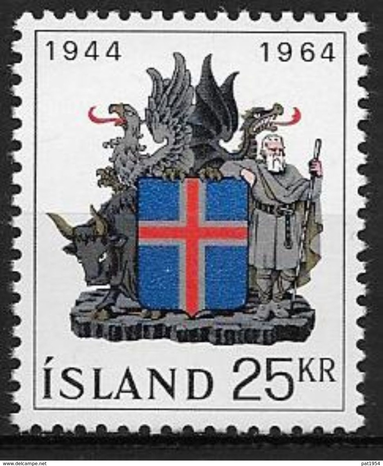 Islande 1964 N° 335  Neuf ** MNH 20 Ans De La République - Ongebruikt