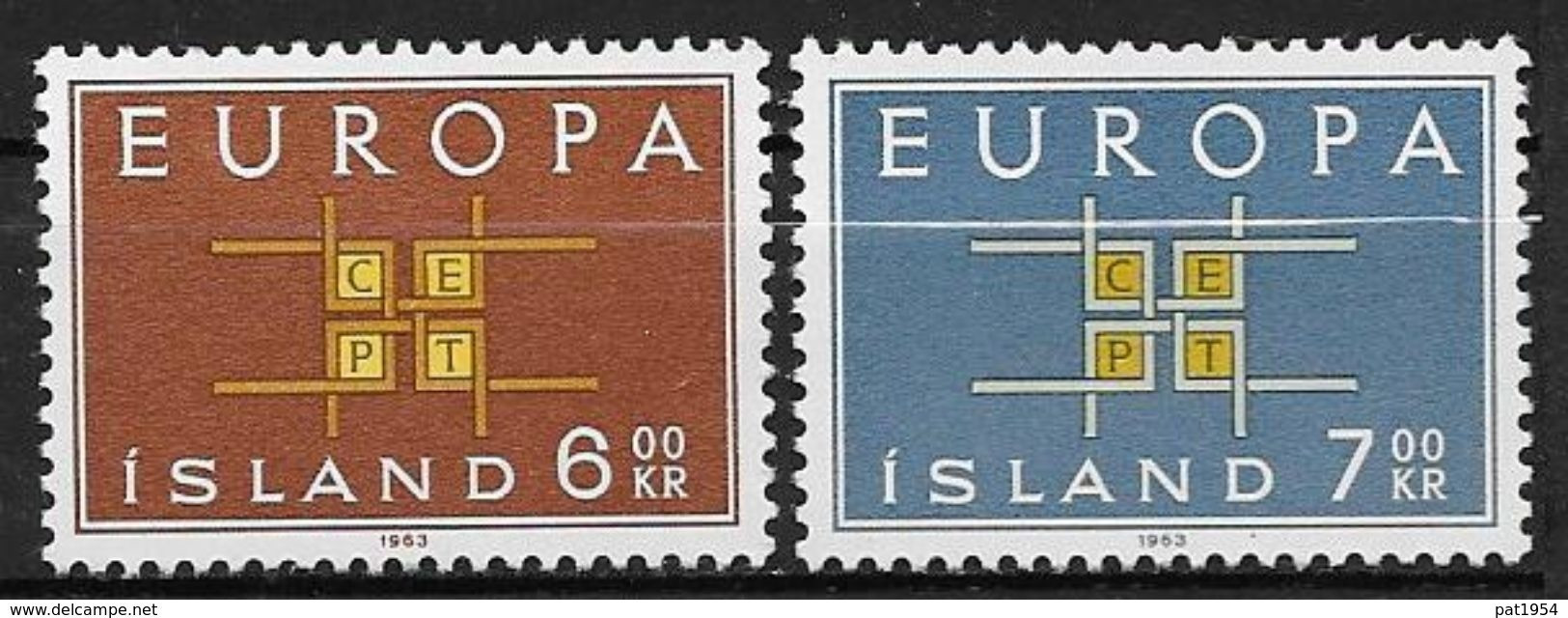 Islande 1963 N° 328/329  Neufs ** MNH Europa - Ungebraucht