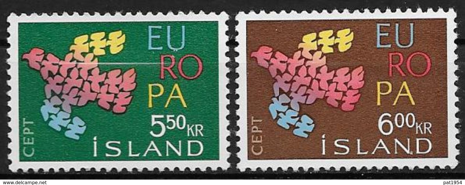 Islande 1961 N° 311/312  Neufs ** MNH Europa - Nuovi