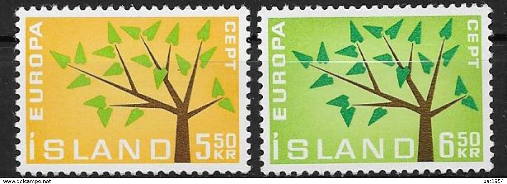 Islande 1962 N° 319/320  Neufs ** MNH Europa - Unused Stamps