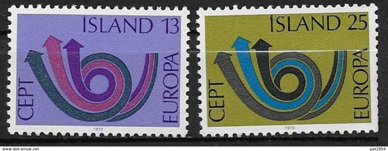 Islande 1973 N° 424/425  Neufs ** MNH Europa - Ongebruikt