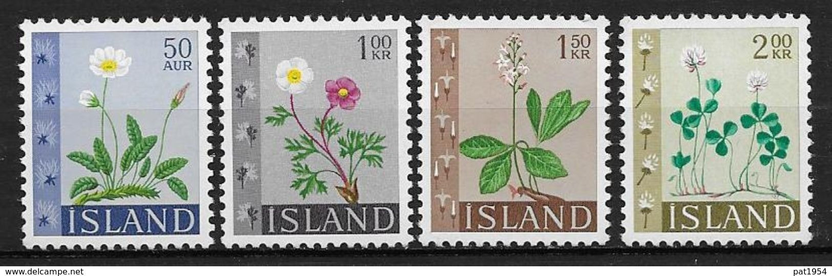 Islande 1964 N° 336/339  Neufs ** MNH Fleurs - Unused Stamps