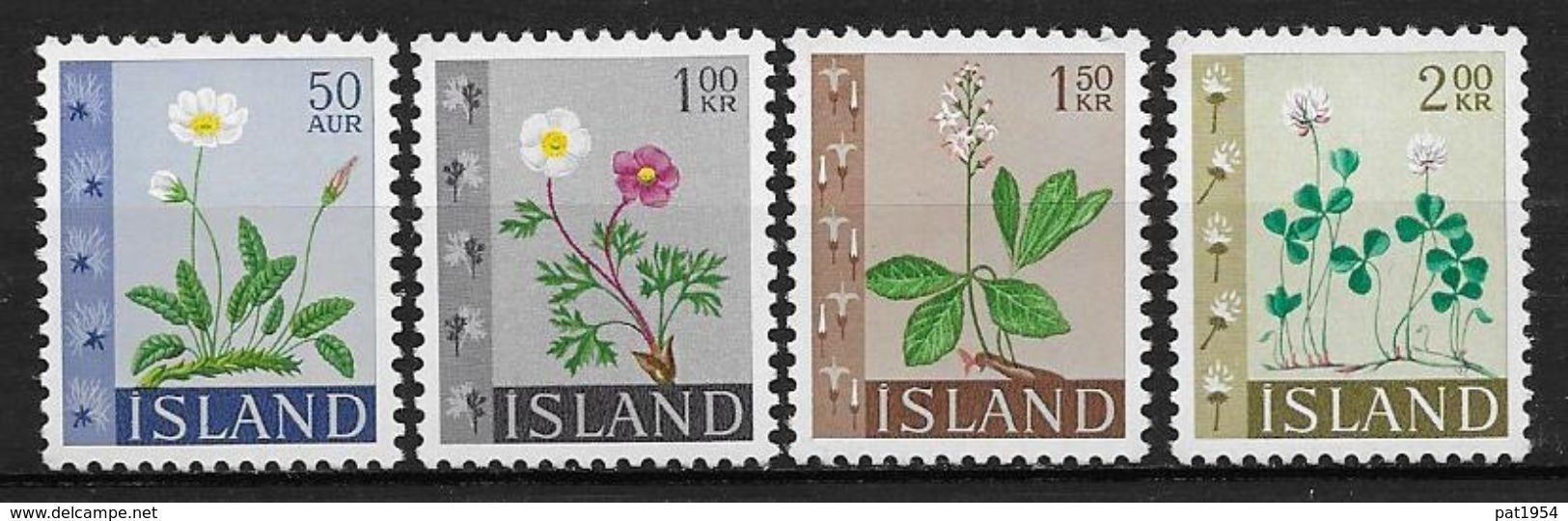 Islande 1964 N° 336/339  Neufs ** MNH Fleurs - Ongebruikt