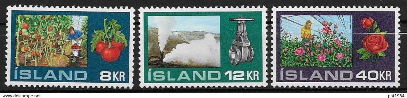 Islande 1972 N° 418/420  Neufs ** MNH Cultures Sous Serres - Ungebraucht