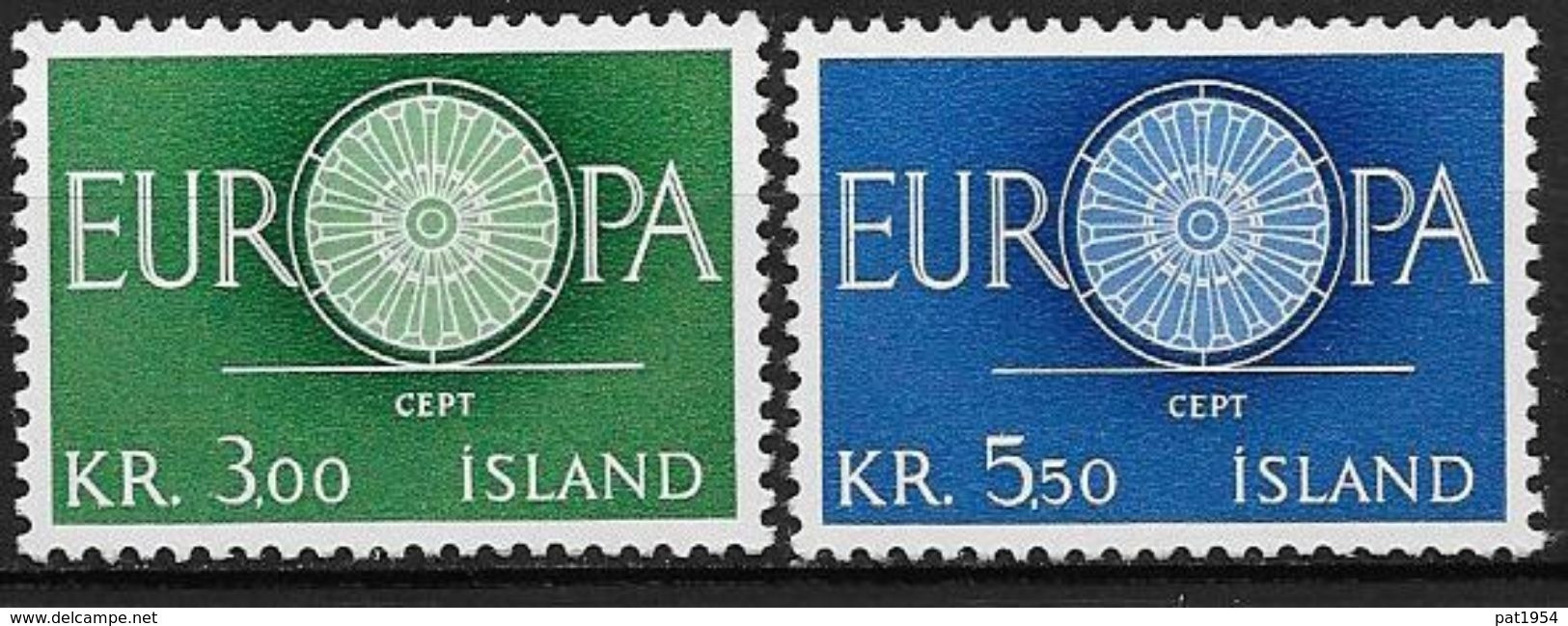 Islande 1960 N° 301/302  Neufs ** MNH Europa - Neufs