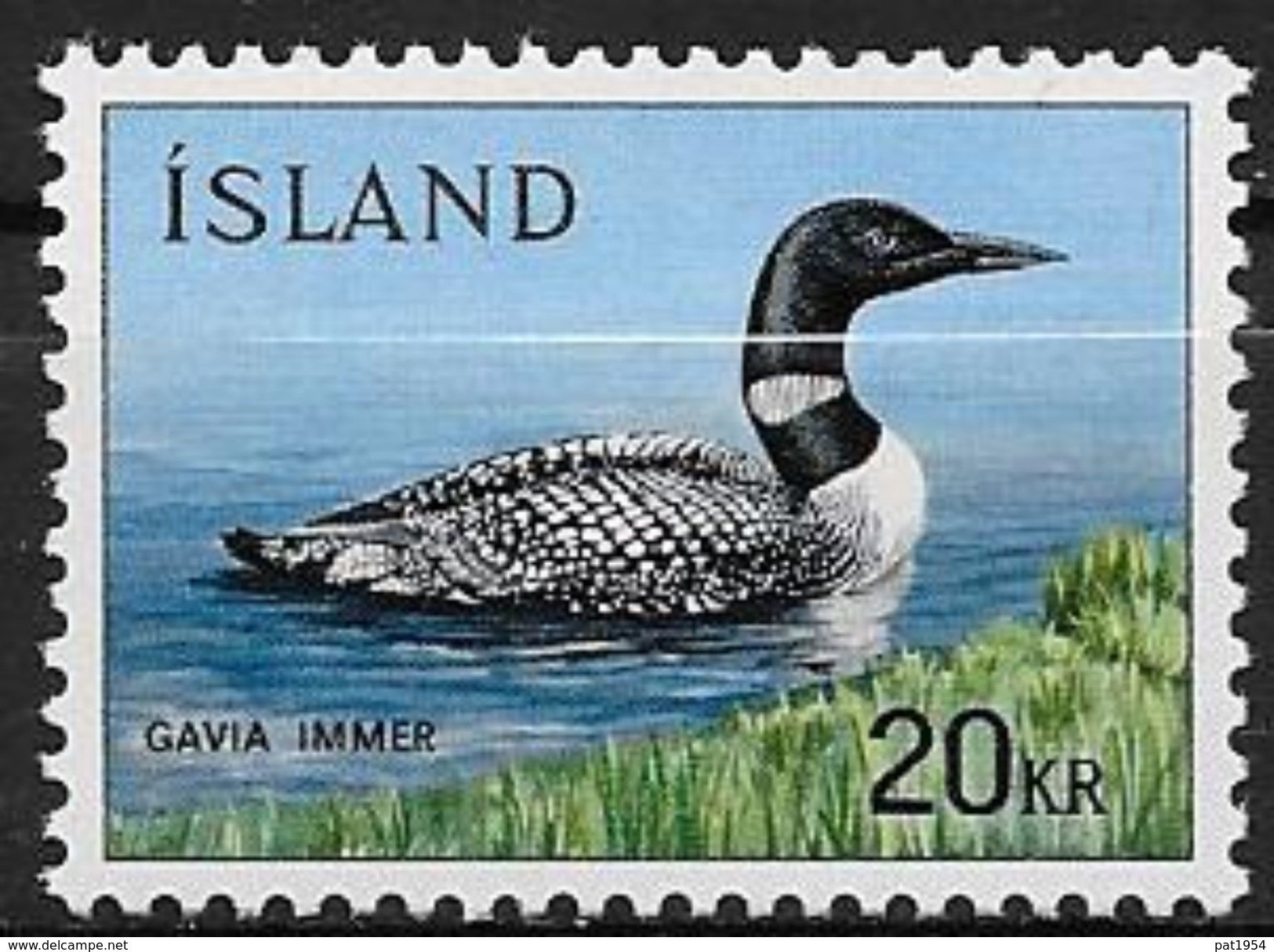 Islande 1967 N° 363  Neuf ** MNH Oiseau Canard Plongeon Du Nord - Unused Stamps