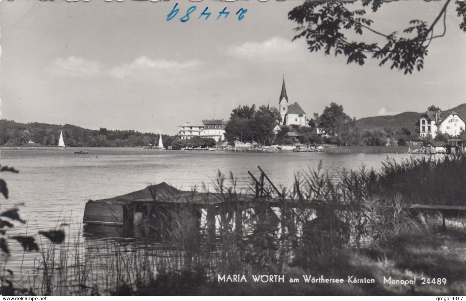 E4109) MARIA WÖRTH Am WÖRTHERSEE - Kärnten - Steg Im Vordergrund Und Blick Auf Haus U. Kirche ALT! - Maria Wörth