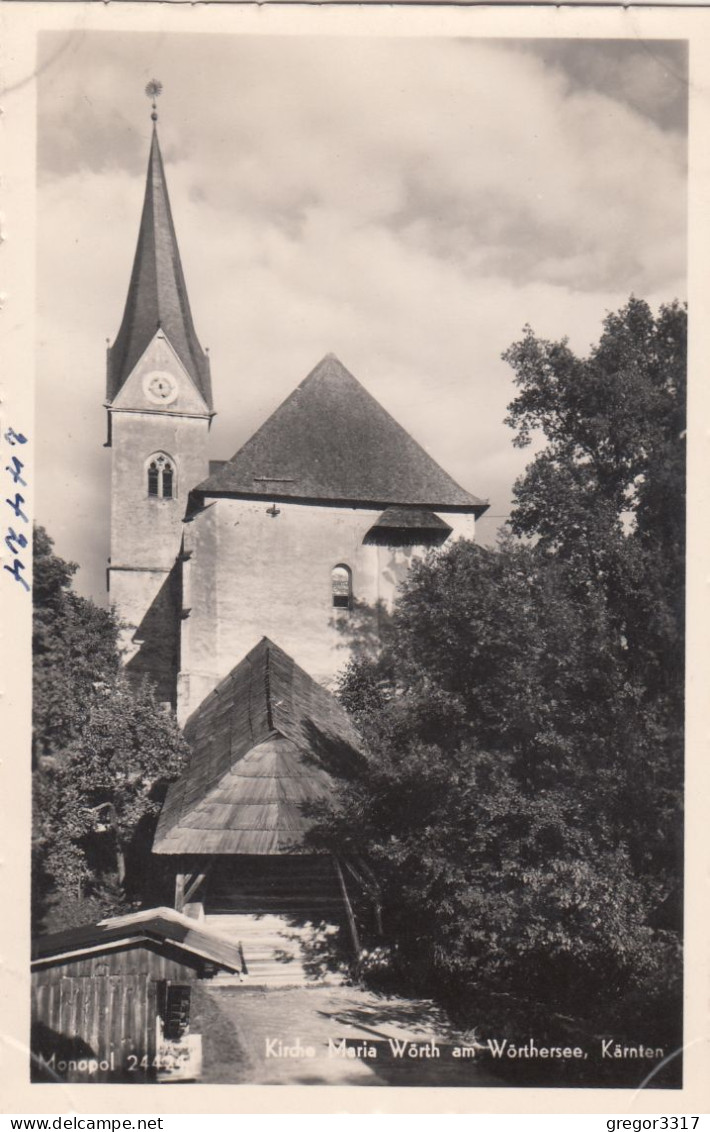 E4110) Kirche MARIA WÖRTH Am WÖRTHERSEE - Kärnten - Tolle FOTO AK - Alt ! - Maria Wörth