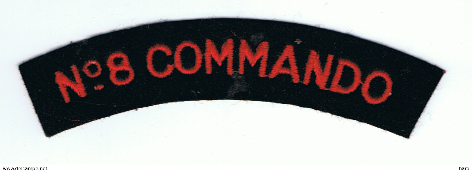 ARMEE BELGE  - Patch, écusson Tissu Brodé " N°8 COMMANDO "  ( B321) - Ecussons Tissu