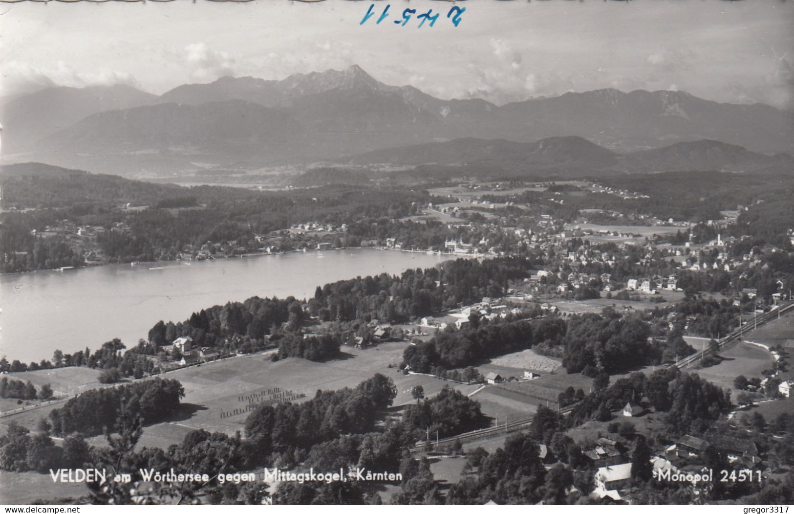 E4112) VELDEN Am WÖRTHERSEE Gegen Mittagskogel - Kärnten - S/W FOTO AK - - Velden