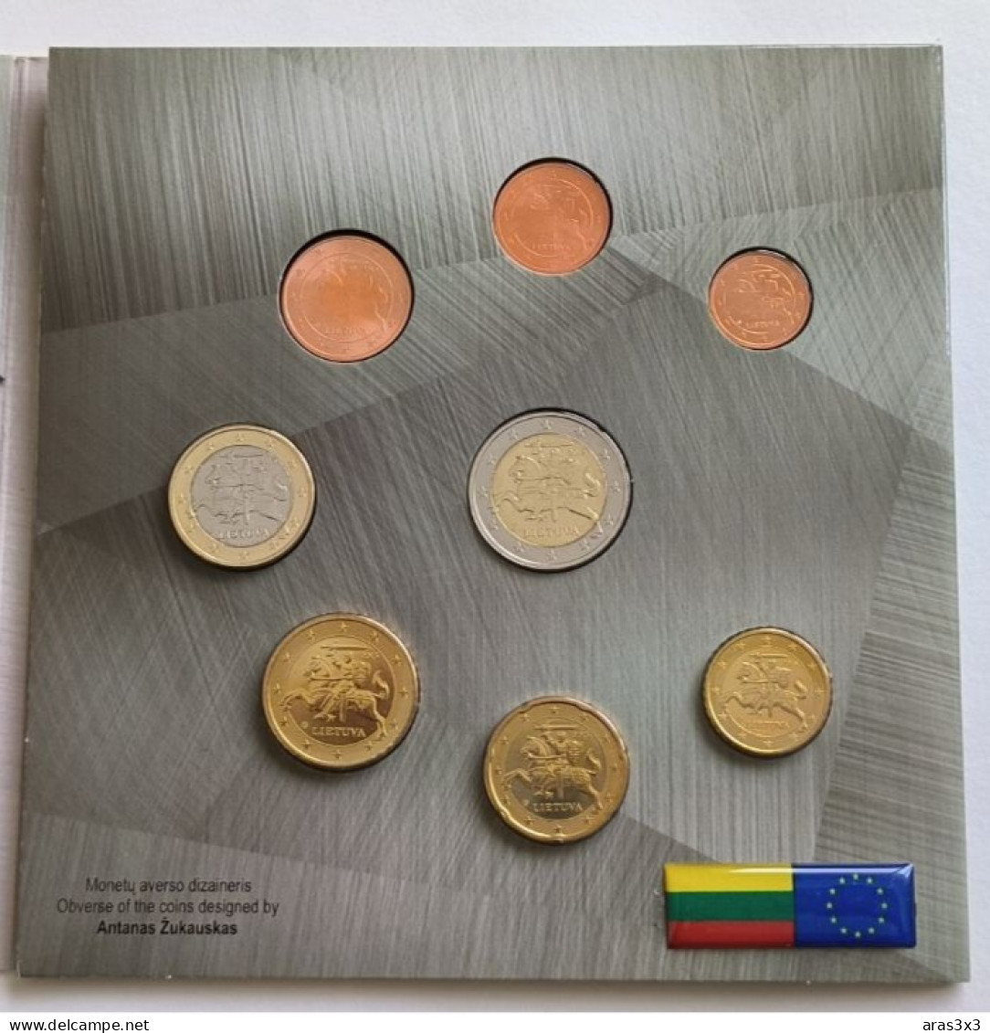 Original The First Set Of Euros In Lithuania 2015 . Euro Coins Lithuania . Uncirculated Quality BU - Litauen