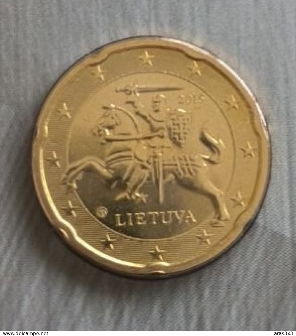 Original The first set of euros in Lithuania 2015 . Euro coins Lithuania . Uncirculated Quality BU