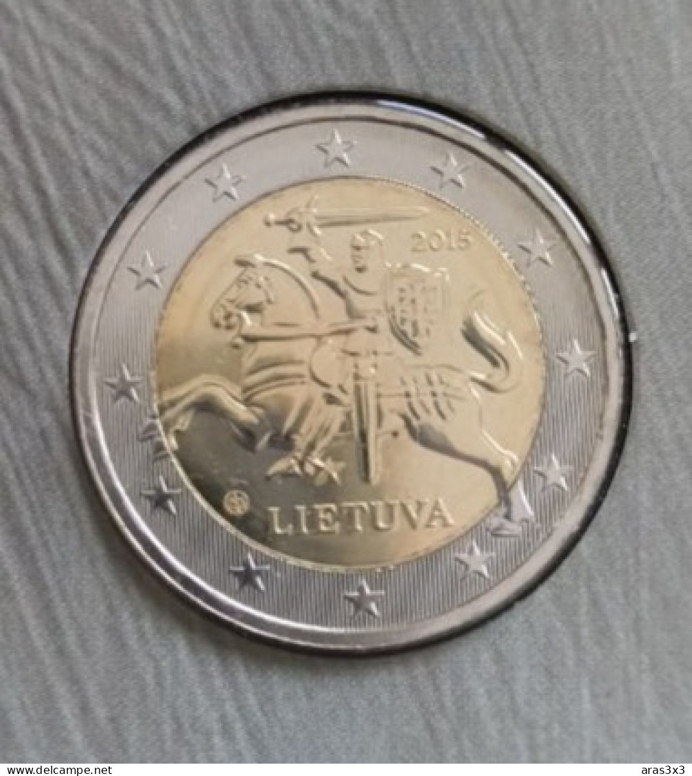 Original The first set of euros in Lithuania 2015 . Euro coins Lithuania . Uncirculated Quality BU