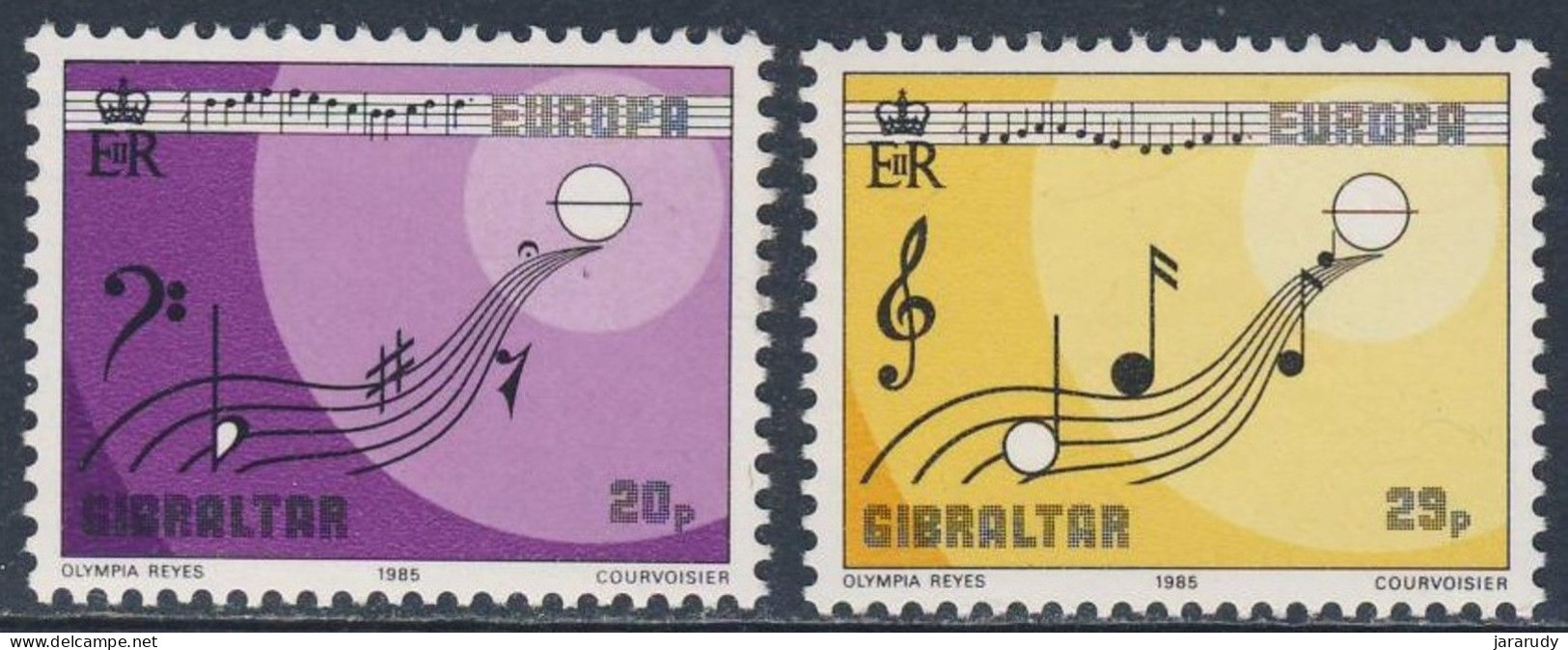 GIBRALTAR EUROPA CEPT 1985 Yv 495/6  MNH - 1985