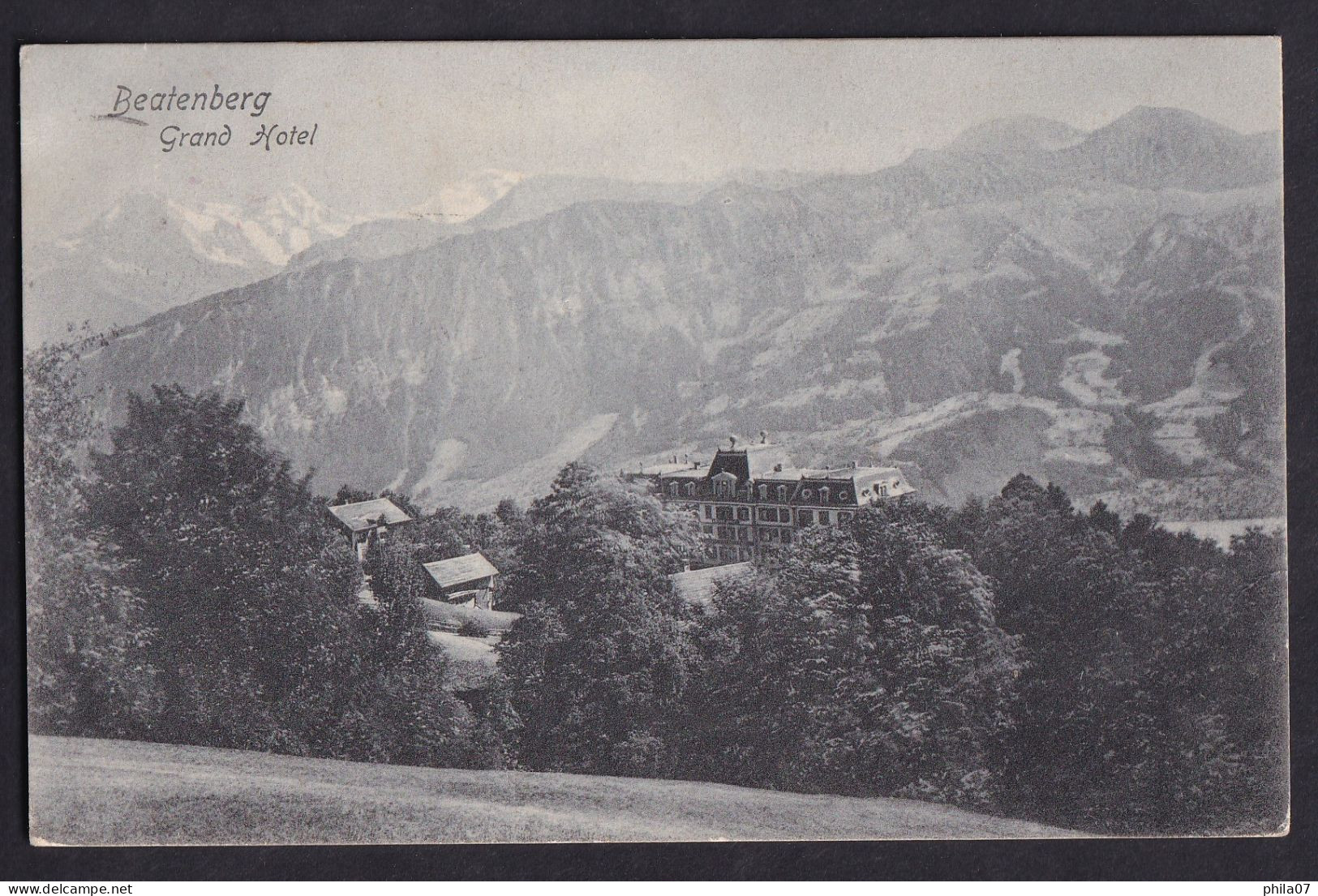 SWITZERLAND - Beatenberg Grand Hotel / Postcard Circulated, 2 Scans - Beatenberg