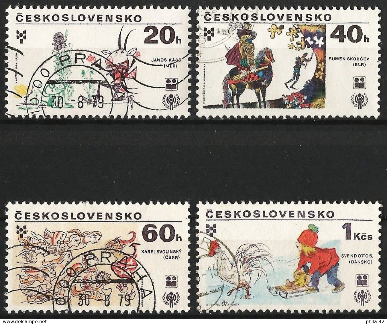 Czechoslovakia 1979 - Mi 2517/20 - YT 2345/48 ( Book Illustrations For Children ) - Used Stamps