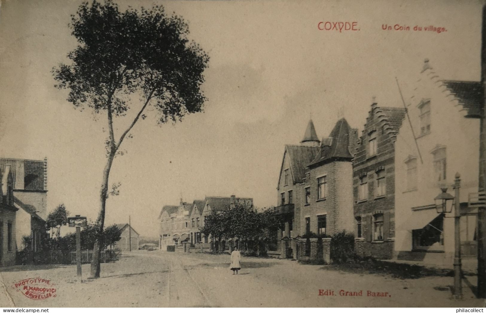 Koksijde - Coxyde // Un Coin Du Village 1911 Ed. Marcovici - Grand Bazar - Koksijde