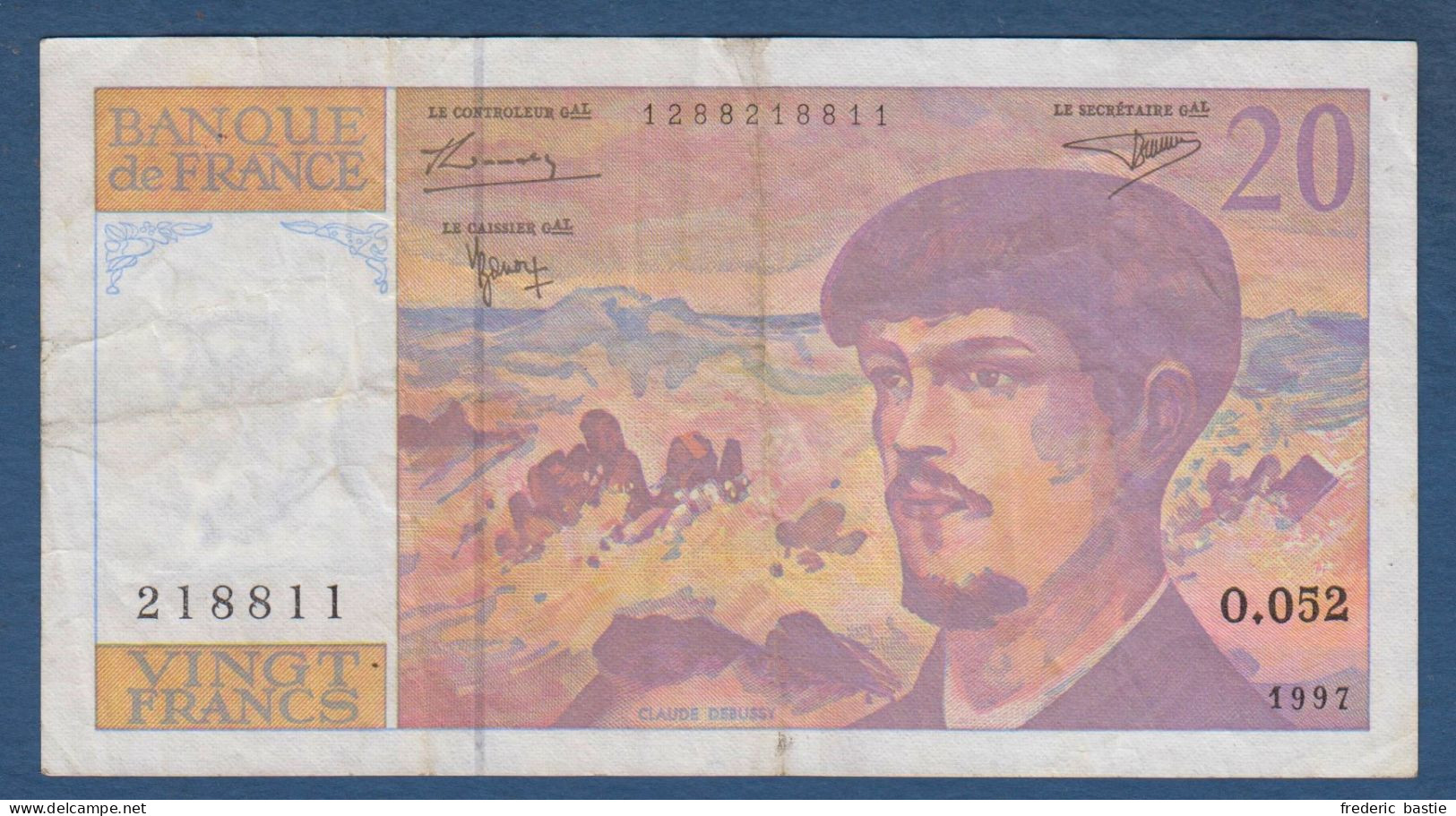 20 Francs  Debussy   De 1997 - 20 F 1980-1997 ''Debussy''