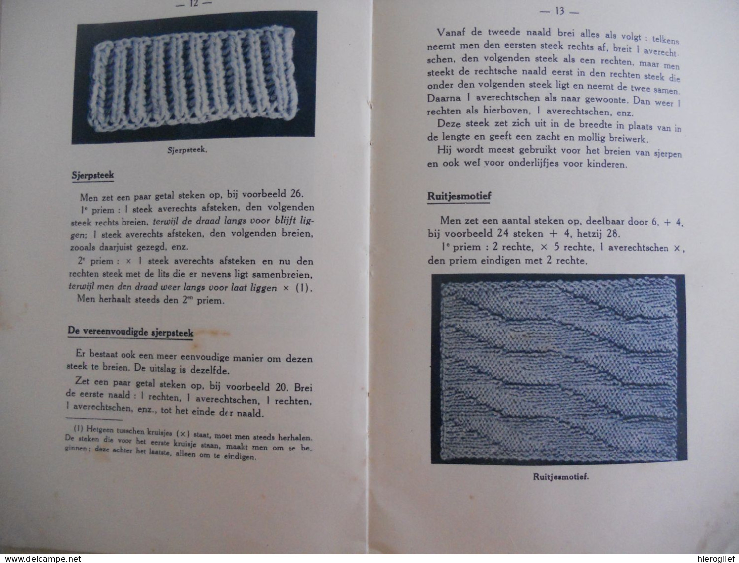 Ons Breiwerkboekje 1935 Belgischen Boerenbond / Breiwerk Breien Handwerk Siersteken Haken Boerinnenbond KVLV Ferm - Pratique