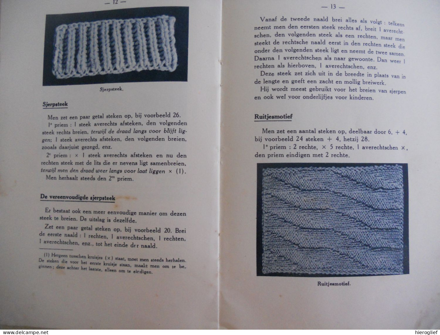 Ons Breiwerkboekje 1935 Belgischen Boerenbond / Breiwerk Breien Handwerk Siersteken Haken Boerinnenbond KVLV Ferm - Prácticos