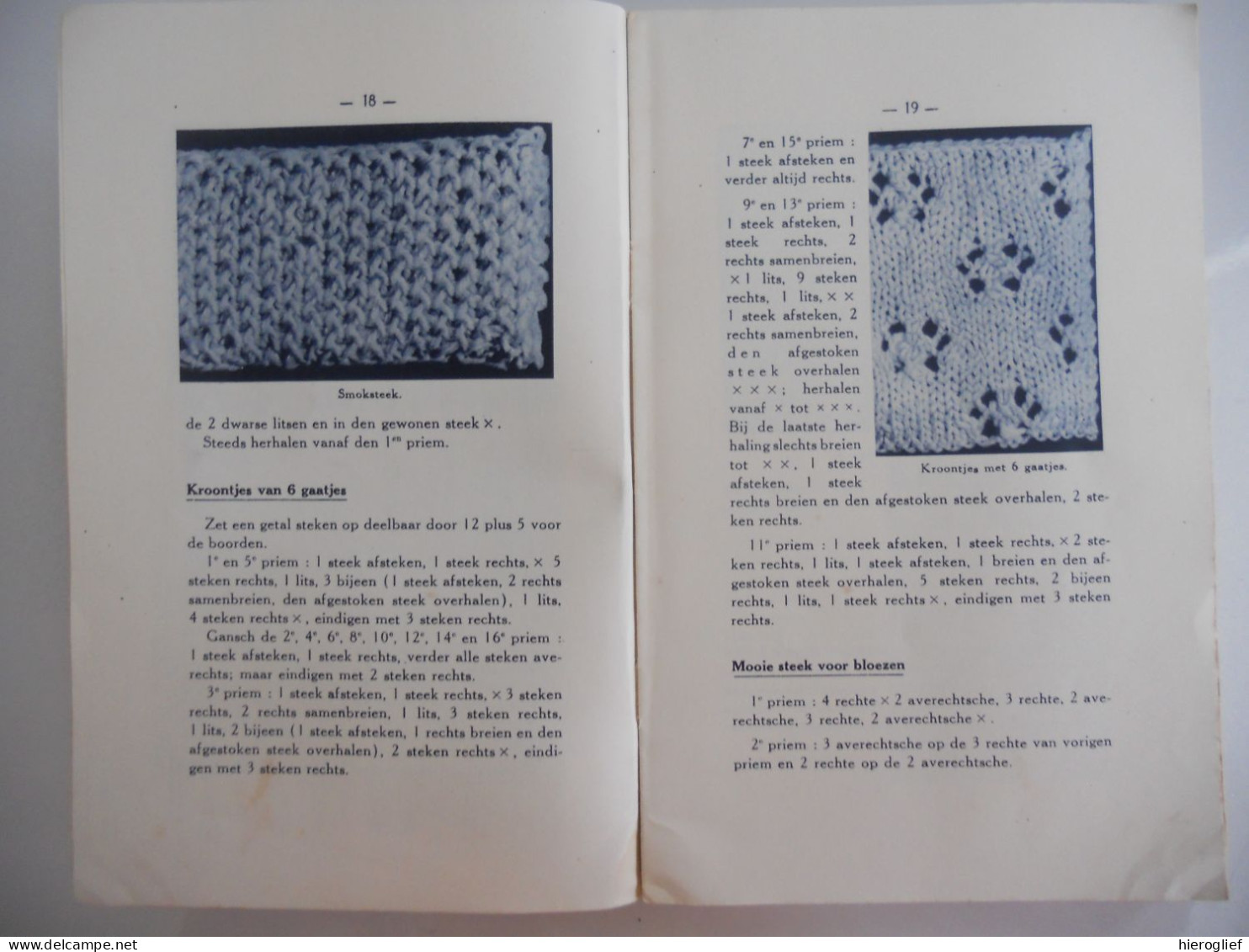 Ons Breiwerkboekje 1935 Belgischen Boerenbond / Breiwerk Breien Handwerk Siersteken Haken Boerinnenbond KVLV Ferm - Practical