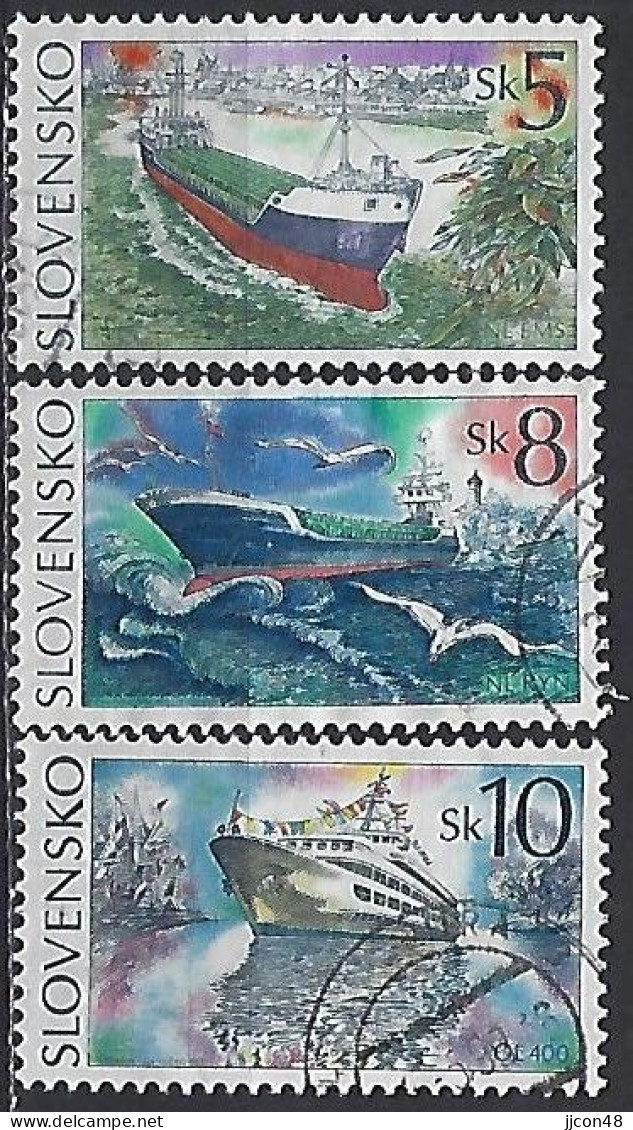 Slovakia 1994  Ships (o) Mi.213-215 - Oblitérés