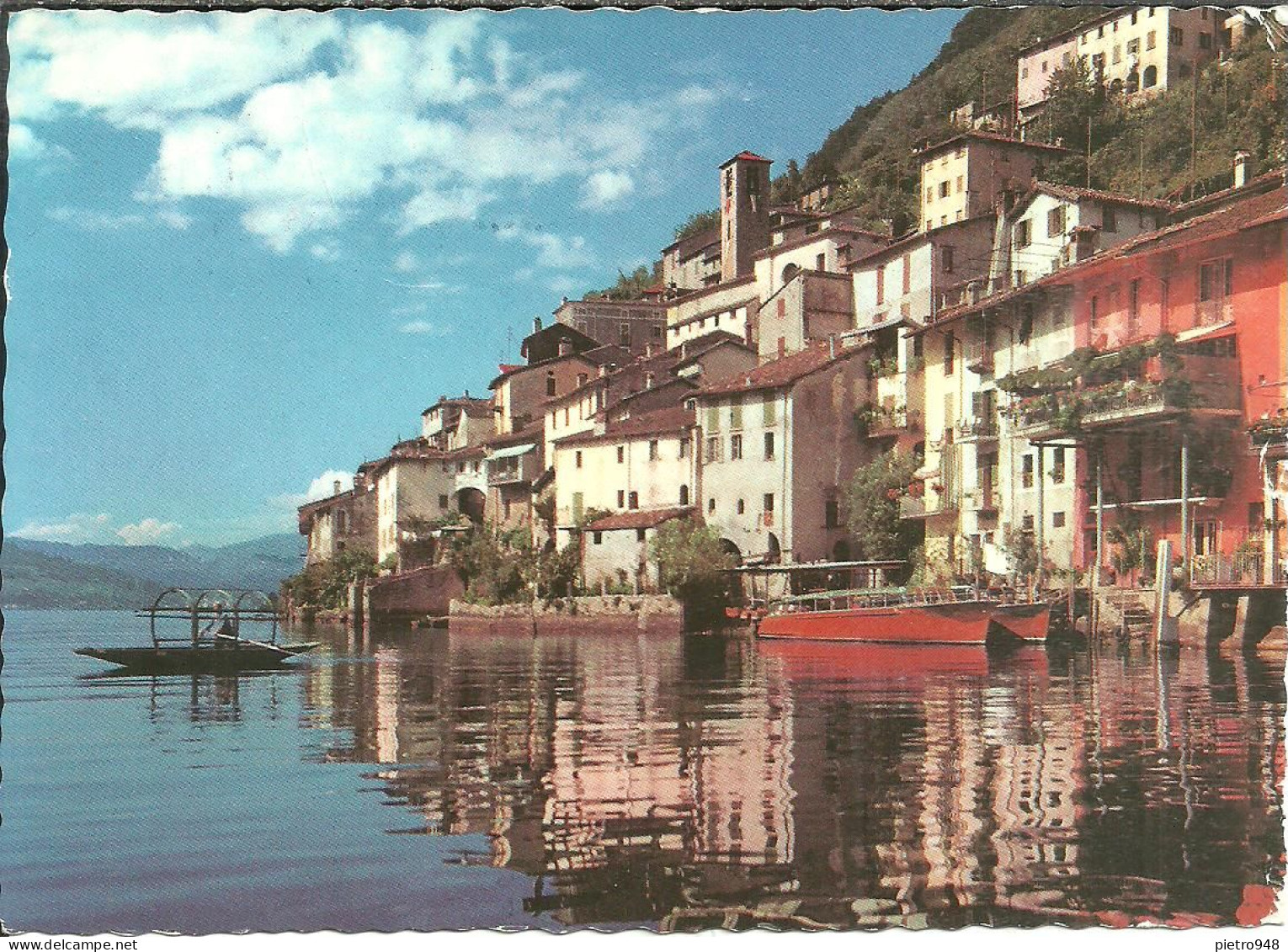 Gandria (Ticino, Svizzera) Panorama Dal Lago, View Seen From The Lake, Vue Du Lac - Gandria 