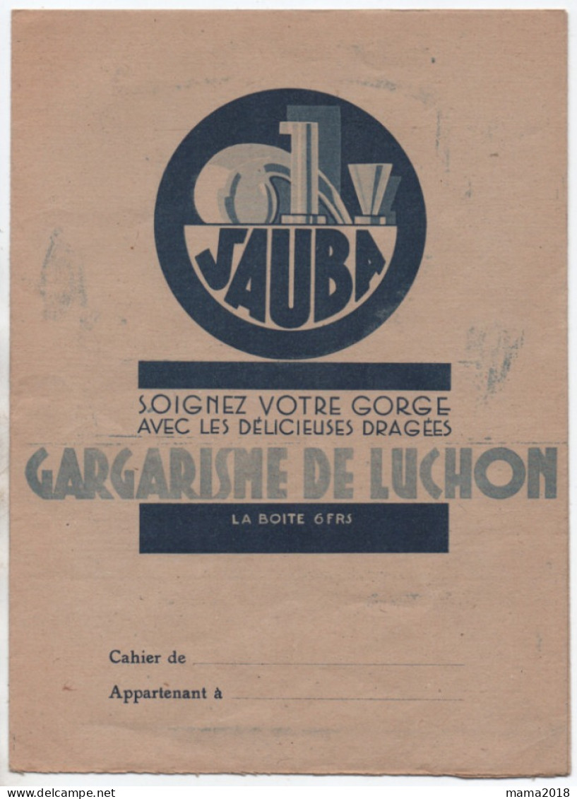 Deux  protèges cahiers   sirop Jacquet et gargarisme Luchon